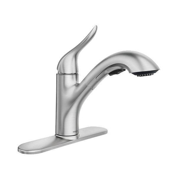 Koa One-Handle Low Arc Pullout Kitchen Faucet in Spot Resistant Stainless